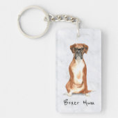 Boxer Dog gepersonaliseerde acrylsleutelring Sleutelhanger (Voorkant)