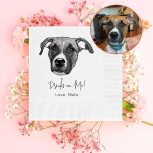 Boxer Dog gepersonaliseerde Drink op mij Servet