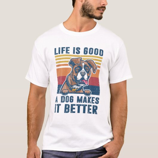 Boxer Dog Gifts Funny Boxer Dog Pap Mannen Vrouwen T-shirt (Voorkant)