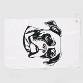 Boxer Dog Golfhanddoek (Horizontaal)