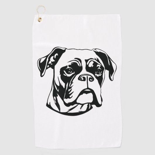Boxer Dog Golfhanddoek (Voorkant)