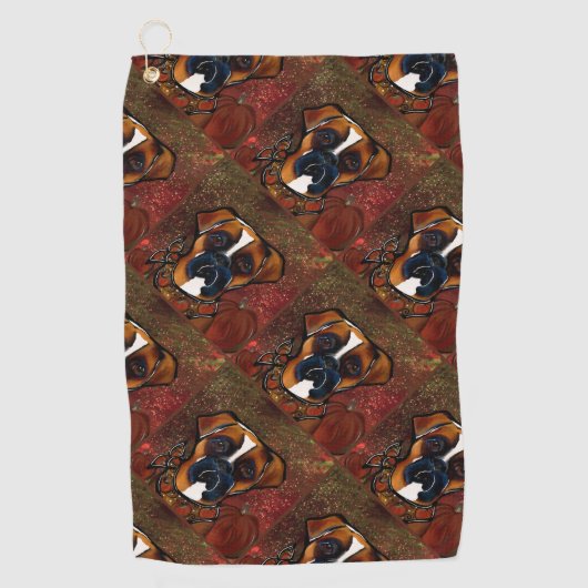 Boxer Dog Golfhanddoek (Voorkant)