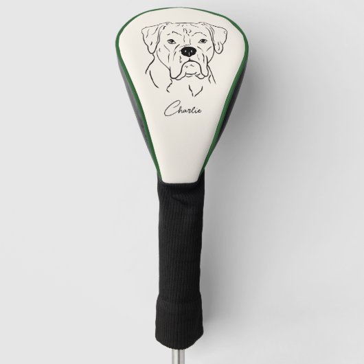 Boxer Dog Golfheadcover (Voorkant)