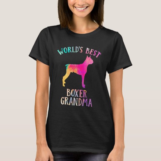 Boxer Dog Grandma  Worldu2019s Best Boxer Grandma T-shirt (Voorkant)