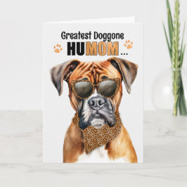 Boxer Dog Greatest HuMOM Moederdag Feestdagen Kaart