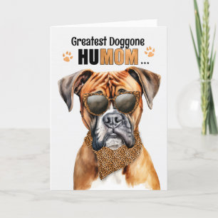 Boxer Dog Greatest HuMOM Moederdag Feestdagen Kaart
