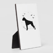Boxer Dog � Halloween Moon Silhouette Classic T-Sh Fotoplaat (Zijkant)