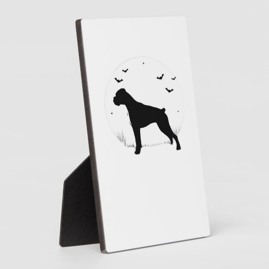Boxer Dog � Halloween Moon Silhouette Classic T-Sh Fotoplaat (Zijkant)