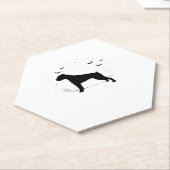 Boxer Dog - Halloween Moon Silhouette Classic T-SH Kartonnen Onderzetters (Schuin)