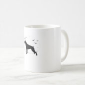 Boxer Dog - Halloween Moon Silhouette Classic T-SH Koffiemok (Voorkant rechts)