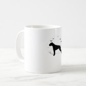 Boxer Dog - Halloween Moon Silhouette Classic T-SH Koffiemok (Voorkant links)