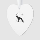 Boxer Dog � Halloween Moon Silhouette Classic T-Sh Ornament (voorkant)