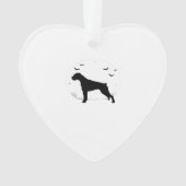 Boxer Dog � Halloween Moon Silhouette Classic T-Sh Ornament (voorkant)