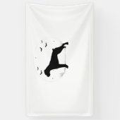 Boxer Dog - Halloween Moon Silhouette Classic T-SH Spandoek (Verticaal)