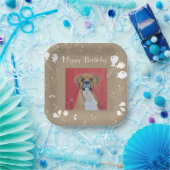 Boxer Dog Happy Birthday Paper Borden Papieren Bordje (Feest)