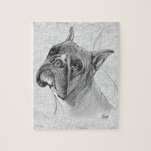 Boxer Dog Head Legpuzzel (Verticaal)