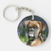 Boxer Dog Headshot Sleutelhanger (Voorkant)