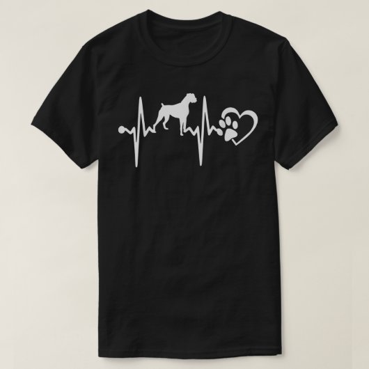BOXER DOG HEARTBEAT T-SHIRT (Design voorkant)