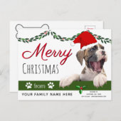 Boxer Dog Holiday Cards - Van de hond Kerstmis Briefkaart (Voorkant / Achterkant)