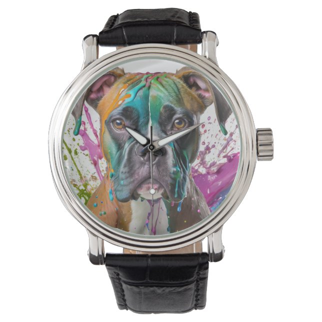 Boxer Dog Horloge (Voorkant)