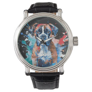 Boxer Dog Horloge
