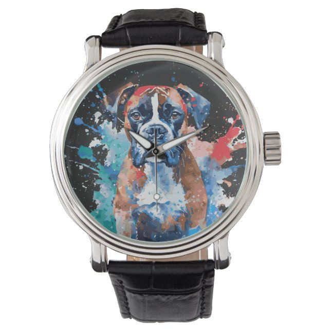 Boxer Dog Horloge (Voorkant)