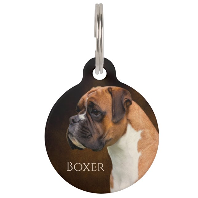 Boxer Dog Huisdierpenning (Voorkant)