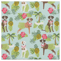 Boxer Dog huls tropisch lichtblauw