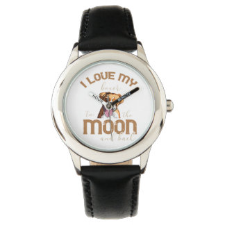 Boxer Dog I Love My Boxer Cute Animal Horloge