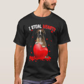 Boxer Dog I Steal Hearts Cute Valentine Day Vrouwe T-shirt (Voorkant)