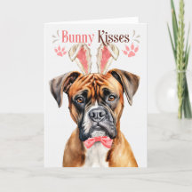 Boxer Dog in Bunny Ears voor Pasen