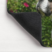 Boxer Dog in de bloemen Muismat (Hoek)