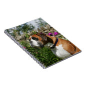 Boxer Dog in de bloemen Notitieboek (Rechterzijde)