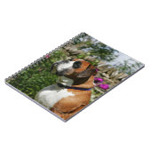 Boxer Dog in de bloemen Notitieboek (Linkerzijde)