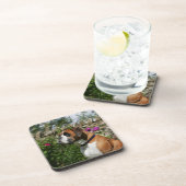 Boxer Dog in de bloemen Onderzetter (Rechterzijde)