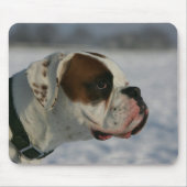 Boxer Dog in de sneeuw Muismat (Voorkant)
