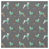 Boxer Dog in struikgewas Stof (Swatch)