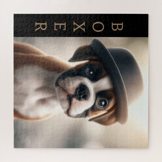Boxer Dog in Style Legpuzzel (Horizontaal)