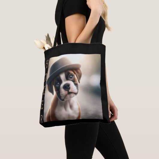 Boxer Dog in Style Tote Bag (Dichtbij)