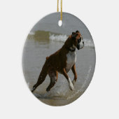 Boxer Dog in water Keramisch Ornament (Rechts)