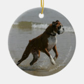 Boxer Dog in water Keramisch Ornament (Voorkant)