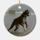 Boxer Dog in water Keramisch Ornament (Achterkant)