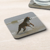 Boxer Dog in water Onderzetter (Linkerzijde)