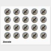 Boxer Dog in water Ronde Sticker (Vel)