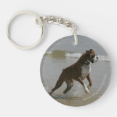 Boxer Dog in water Sleutelhanger (Voorkant)