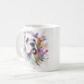 Boxer Dog Joy Ink-Spattered Whimsical Boxer ❤ Koffiemok (Voorkant links)