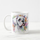 Boxer Dog Joy Ink-Spattered Whimsical Boxer ❤ Koffiemok (Links)