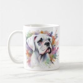 Boxer Dog Joy Ink-Spattered Whimsical Boxer ❤ Koffiemok