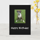 Boxer Dog Kaart (Gele Bloem)