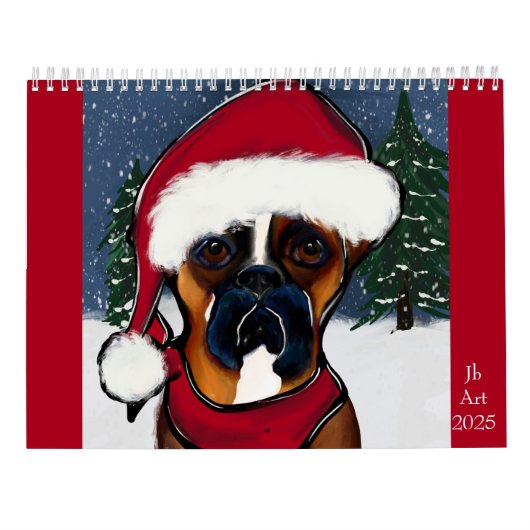 Boxer Dog Kalender (Achterkant)